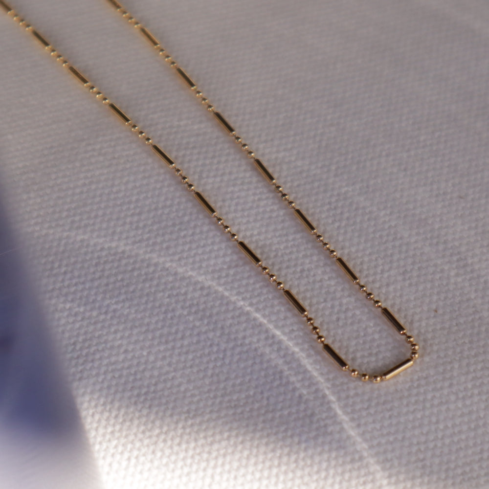 N134 stainless cylinder chain necklace