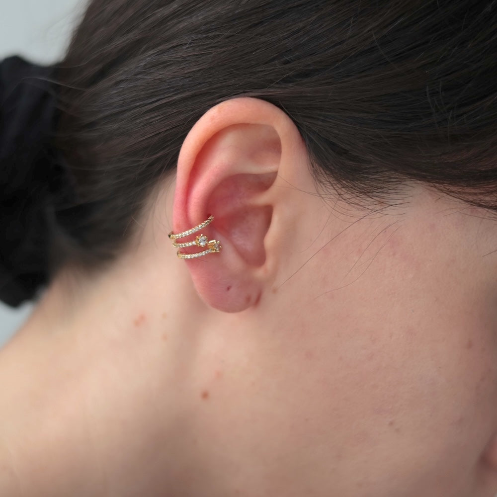 C019 zirconia ear cuff