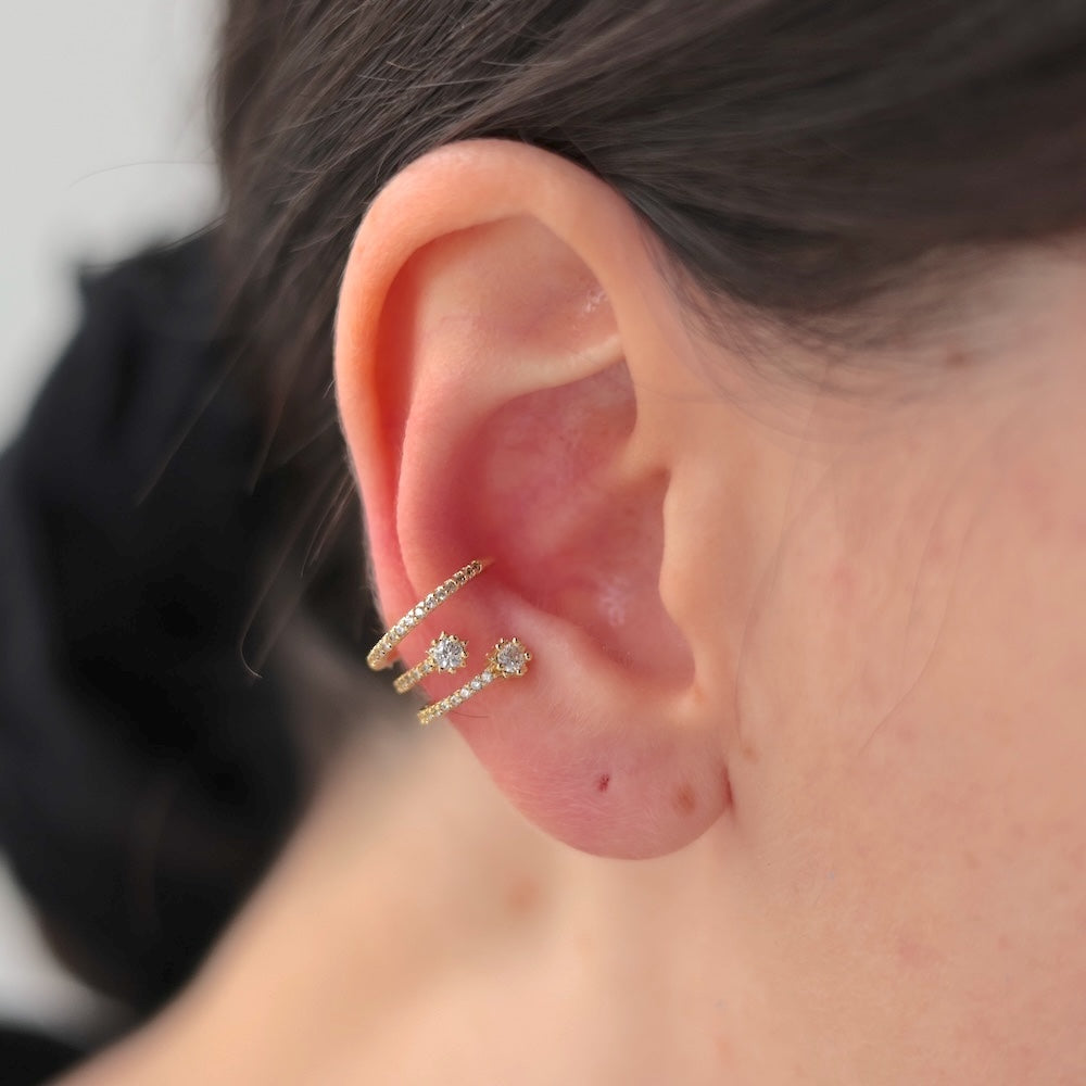 C019 zirconia ear cuff