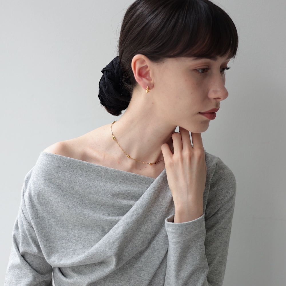 N013 stainless heart necklace