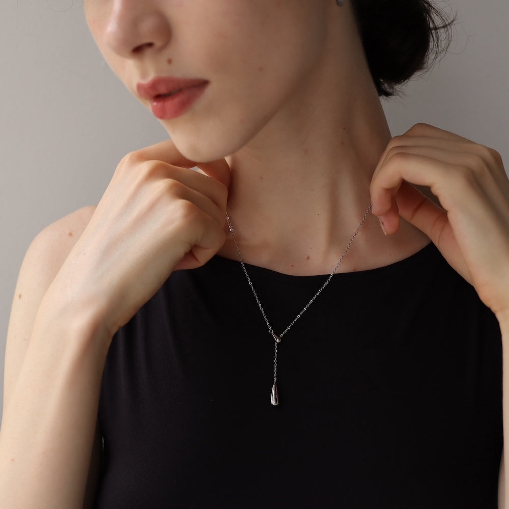 N148 stainless drop necklace