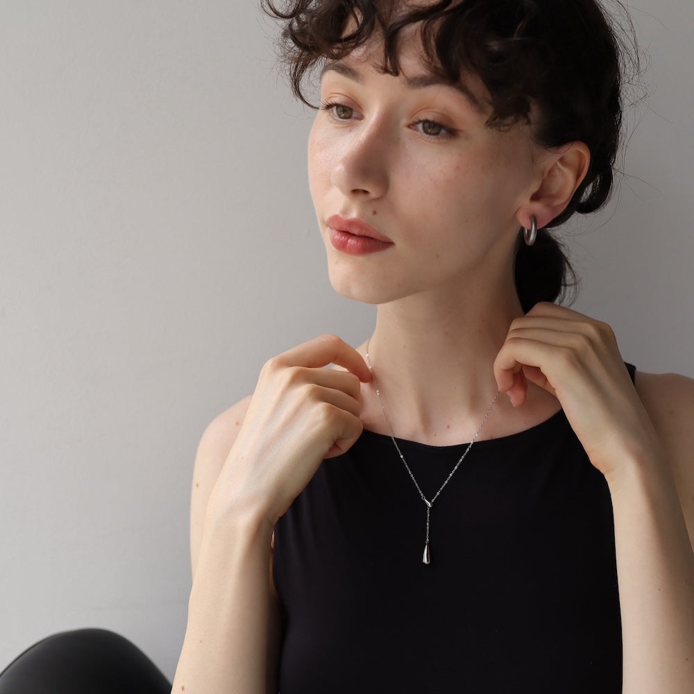 N148 stainless drop necklace