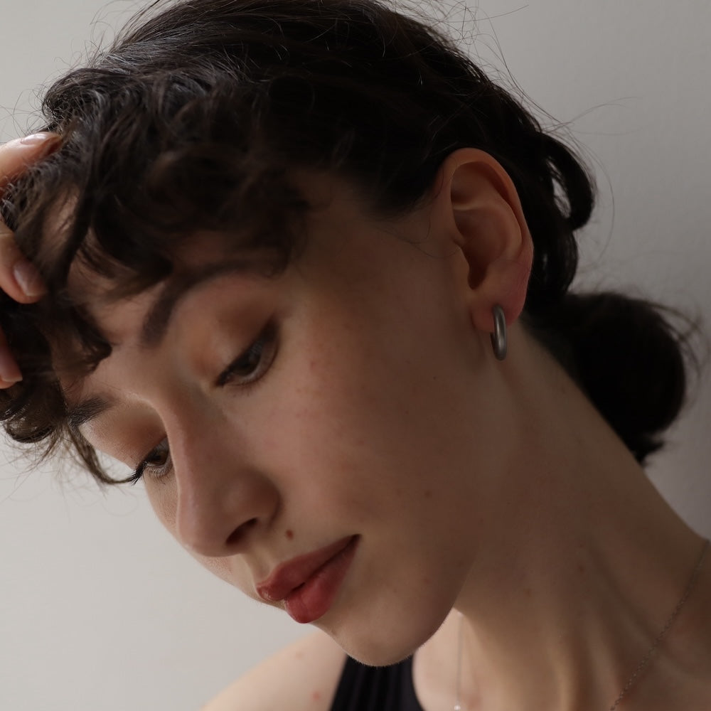 P315 stainless matte gold hoop pierce