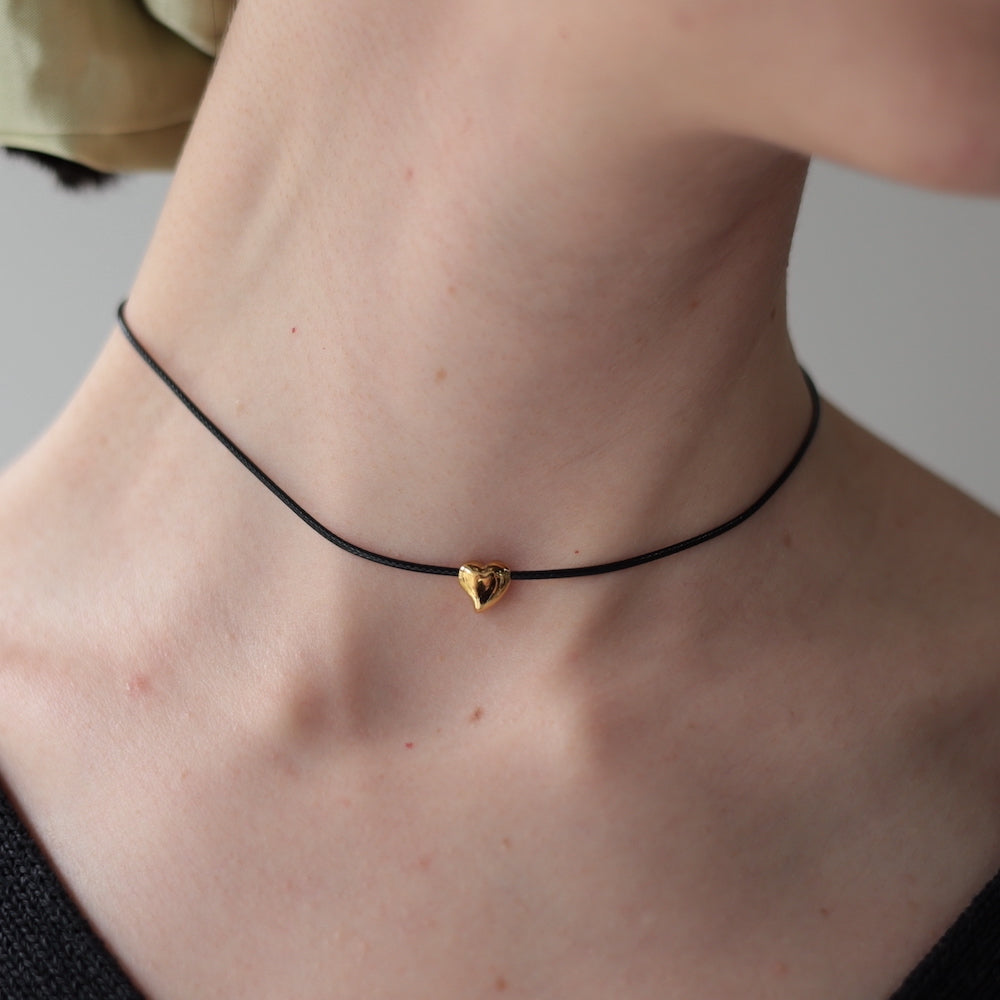 N249 stainless 2way heart necklace