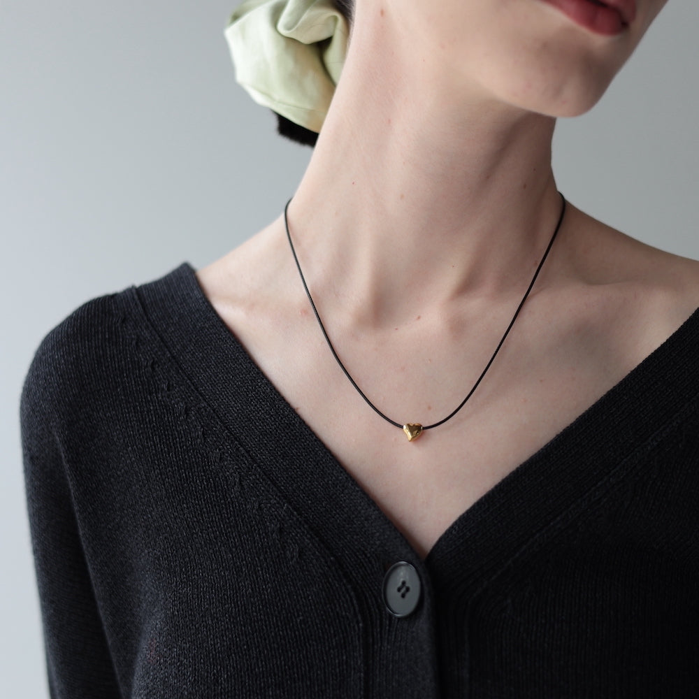 N249 stainless 2way heart necklace