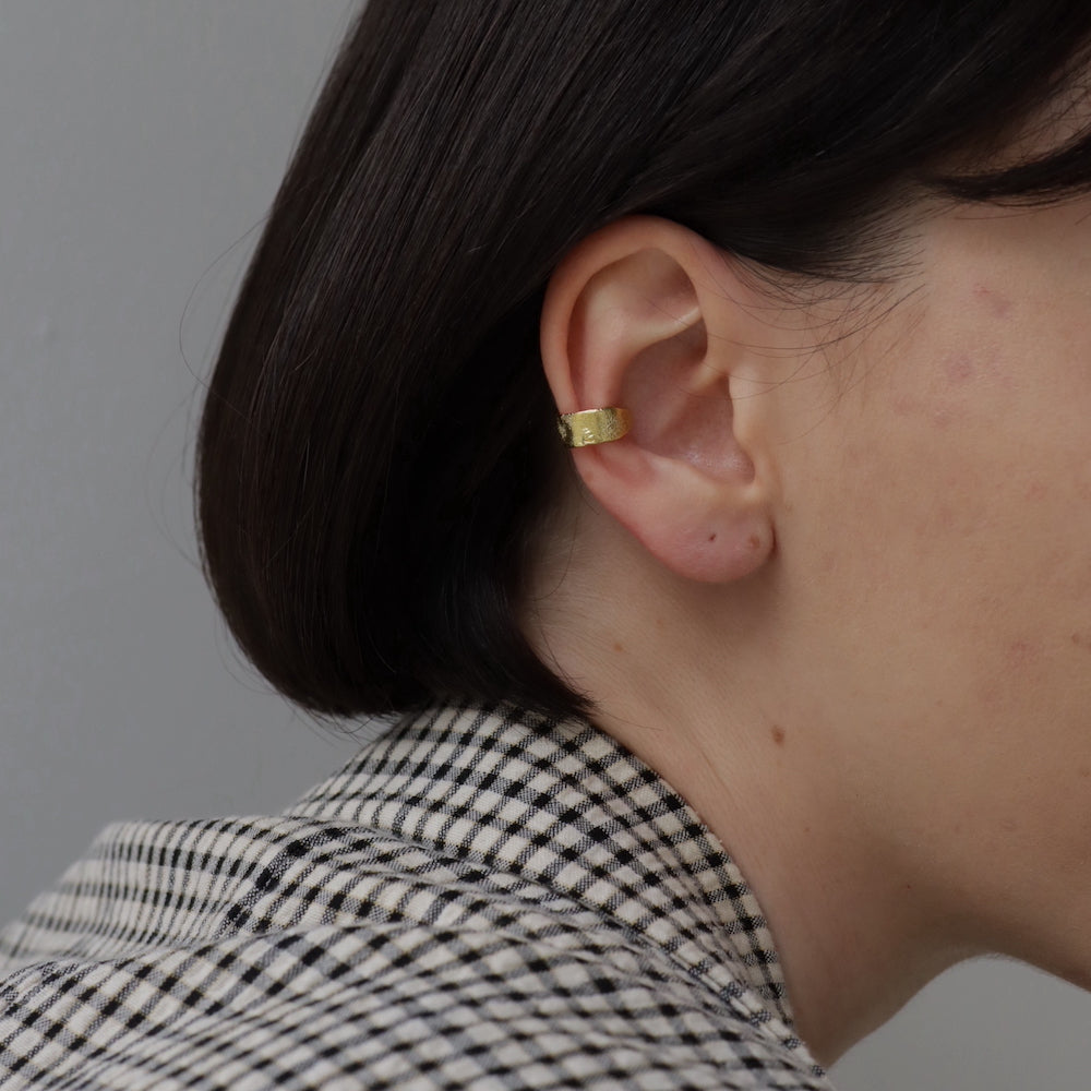 C136 silver925 matte simple earcuff