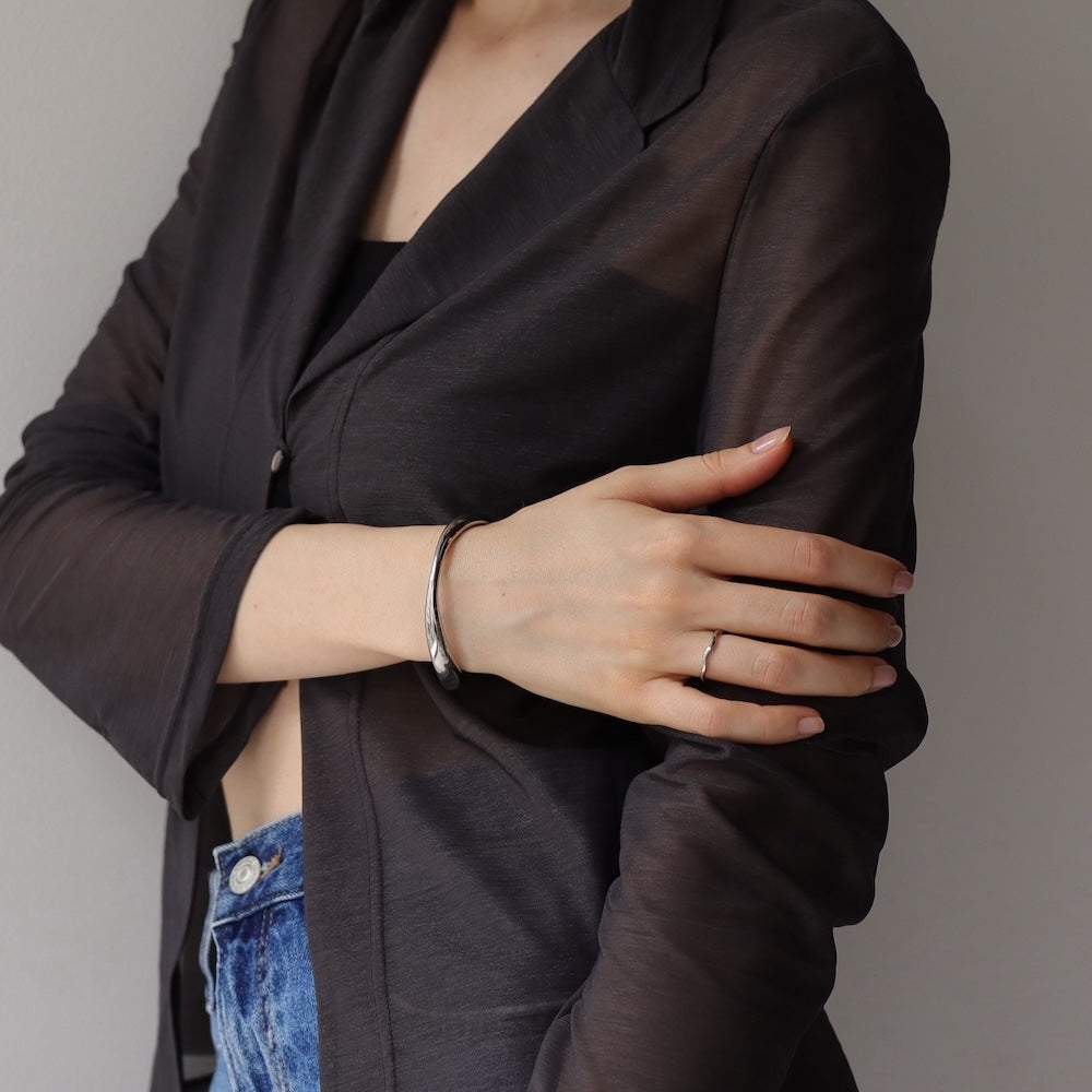 N213 stainless plump oversized bangle