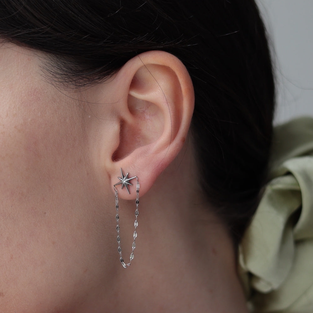 P234 stainless long chain star pierce