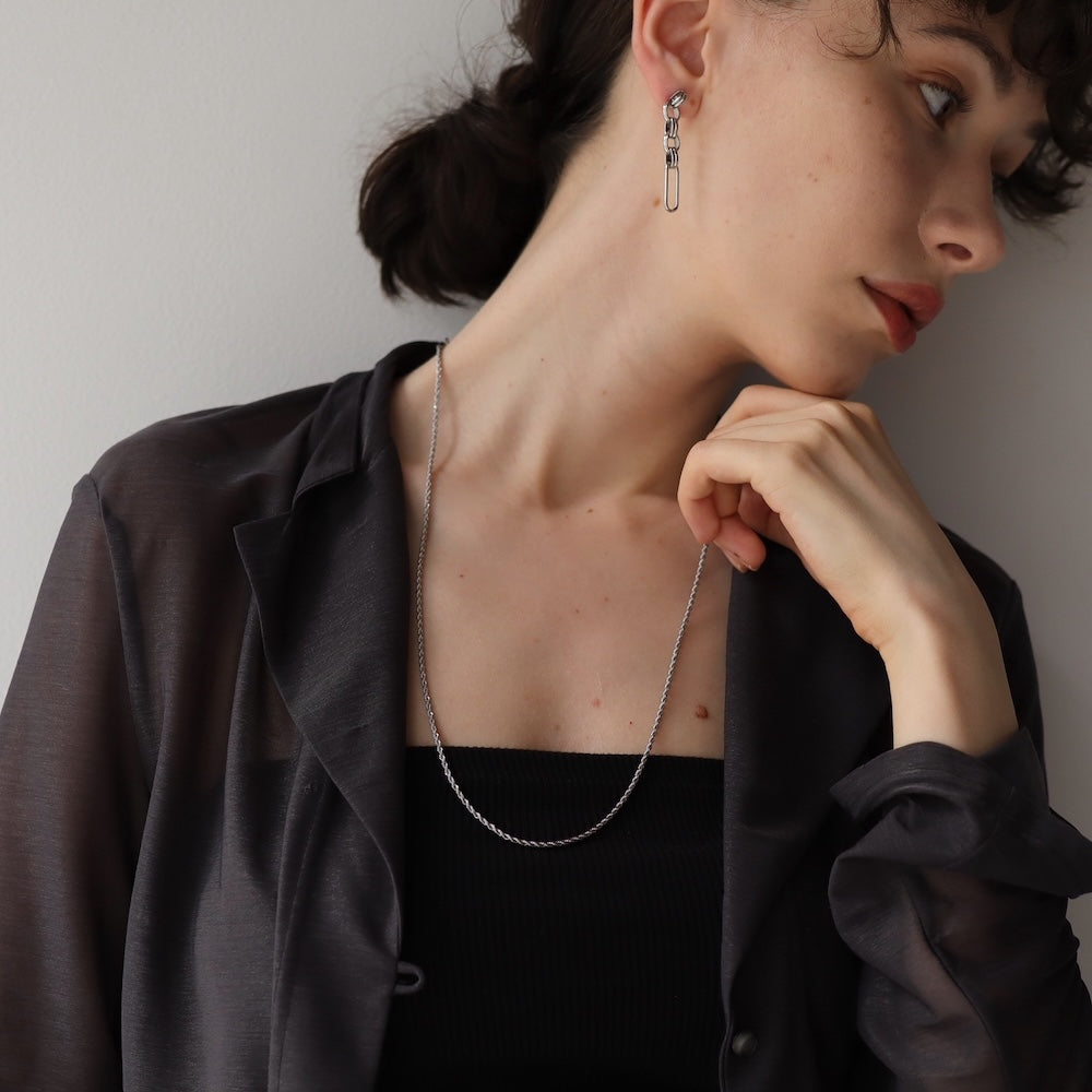 N131 stainless rope chain long necklace