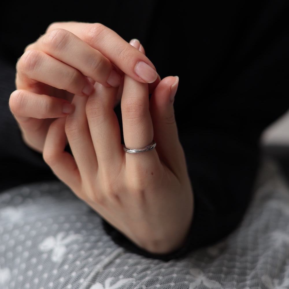 R063 stainless simple plump ring