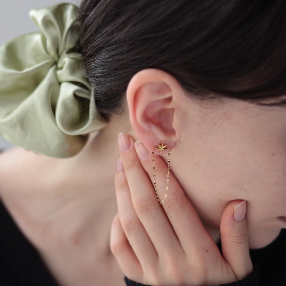 P234 stainless long chain star pierce