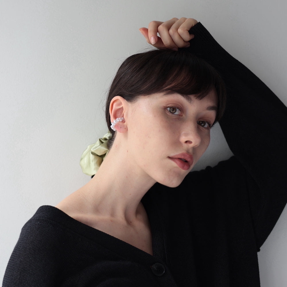 C081 pearl like big earcuff