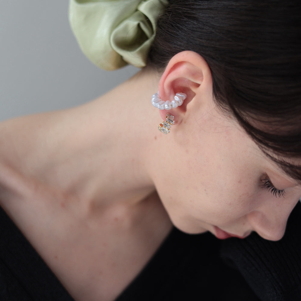 P112 crystal beads half hoop pierce