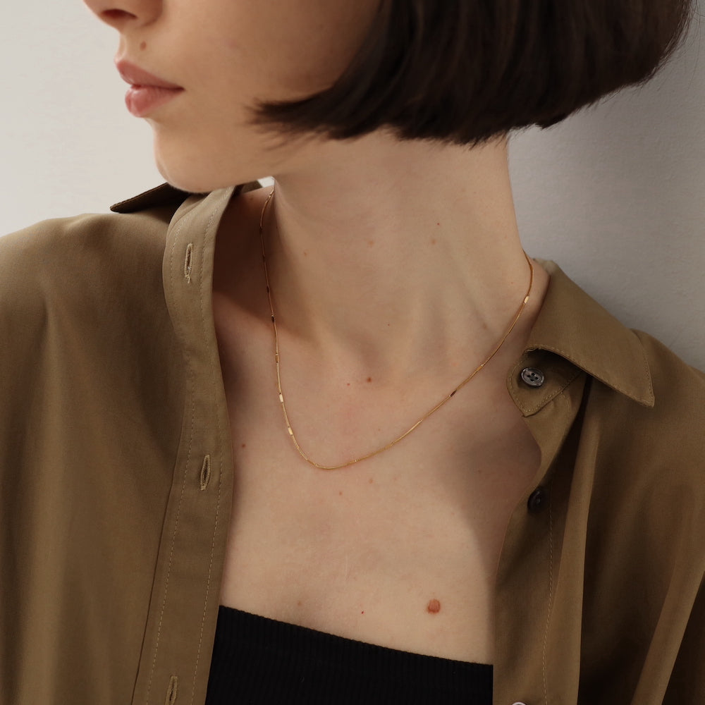 N135 stainless press snake chain necklace