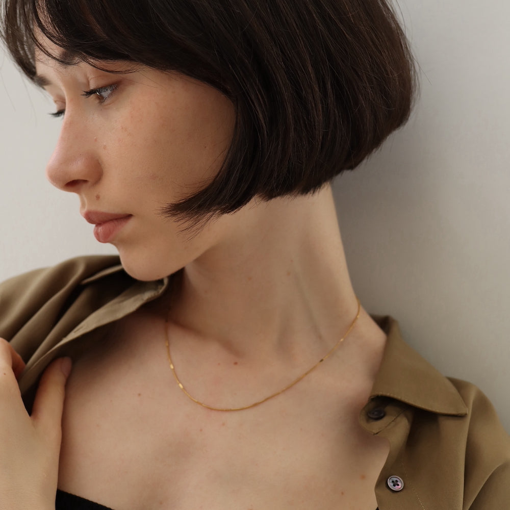 N135 stainless press snake chain necklace