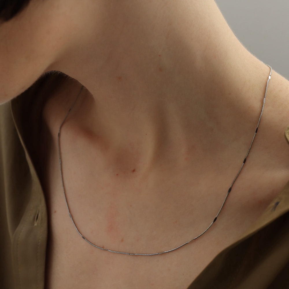 N135 stainless press snake chain necklace