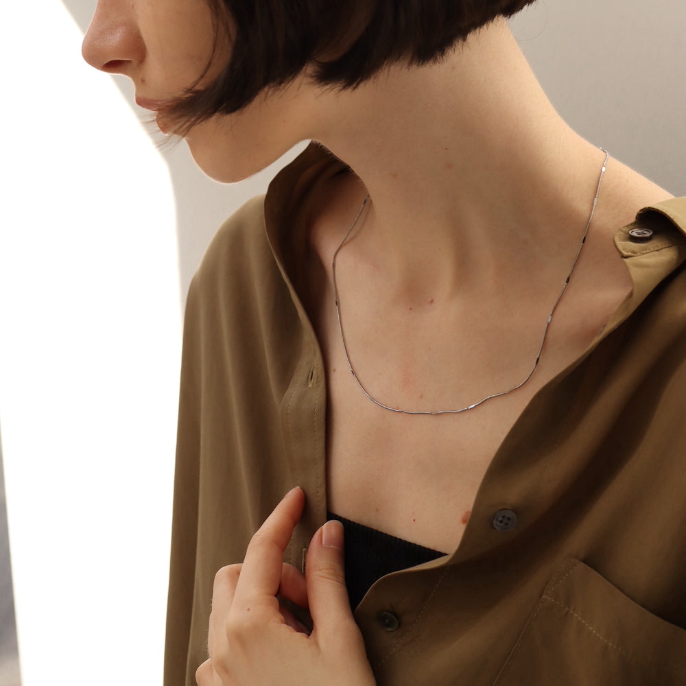 N135 stainless press snake chain necklace