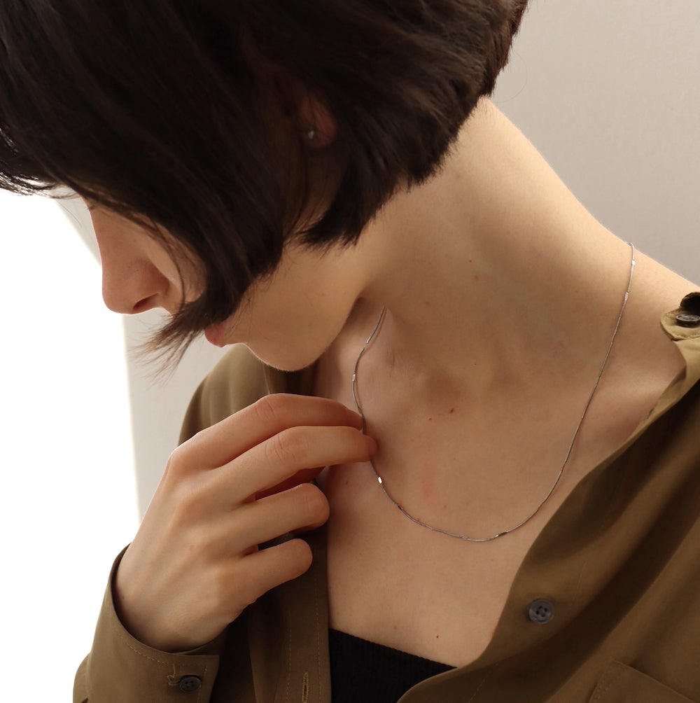 N135 stainless press snake chain necklace