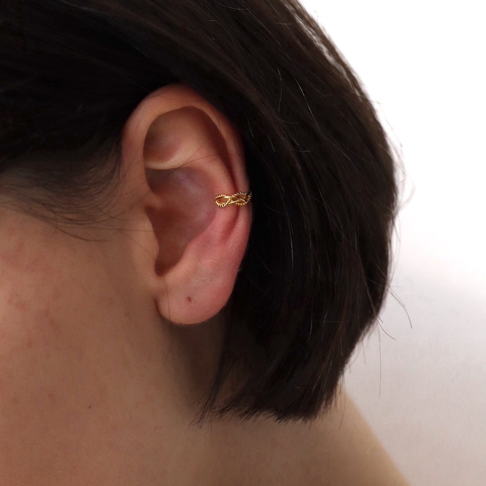 C140 silver925 lace earcuff