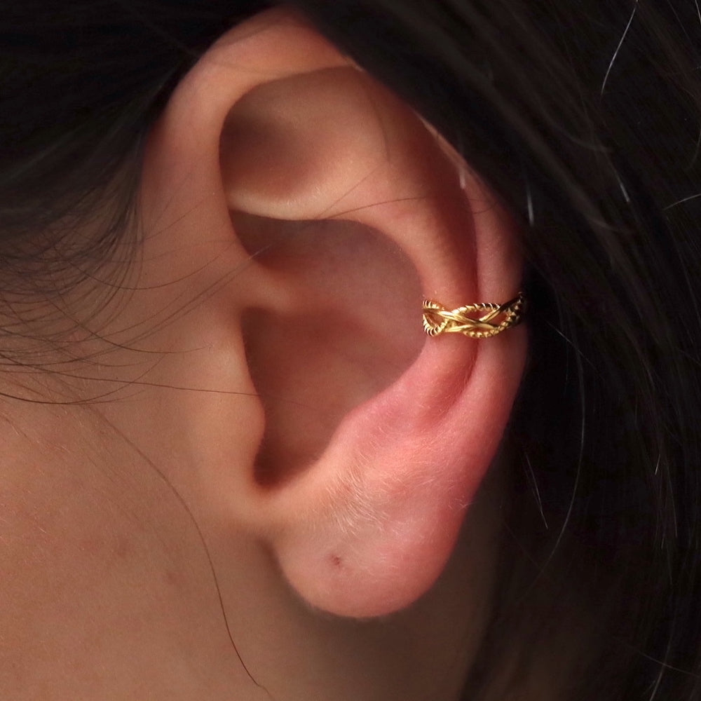 C140 silver925 lace earcuff