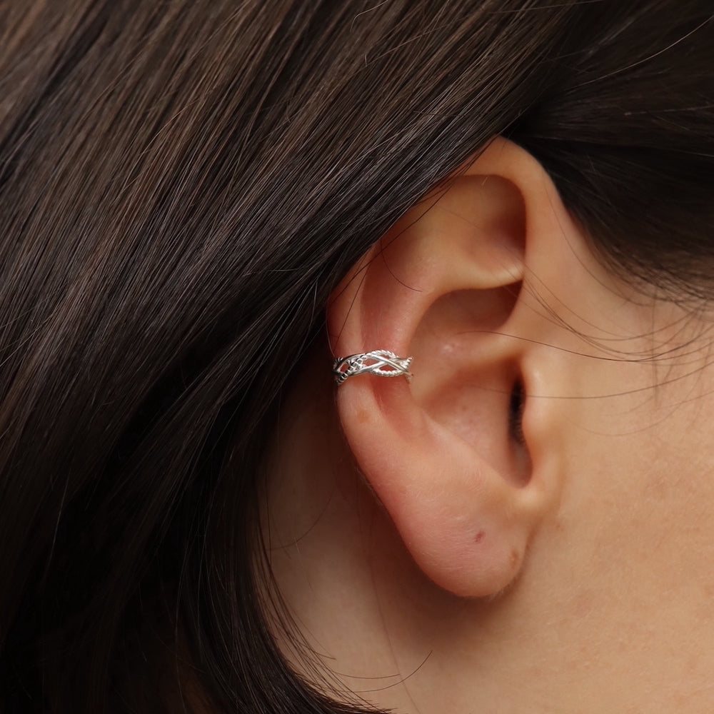 C140 silver925 lace earcuff