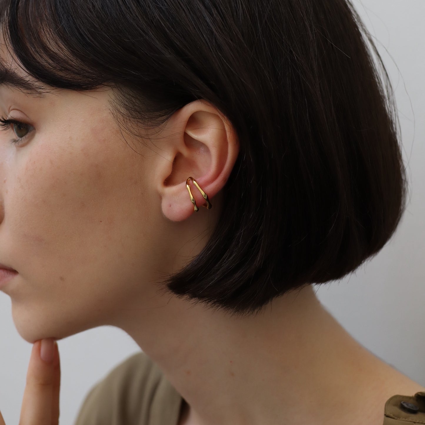 C022 silver925 bone earcuff ring
