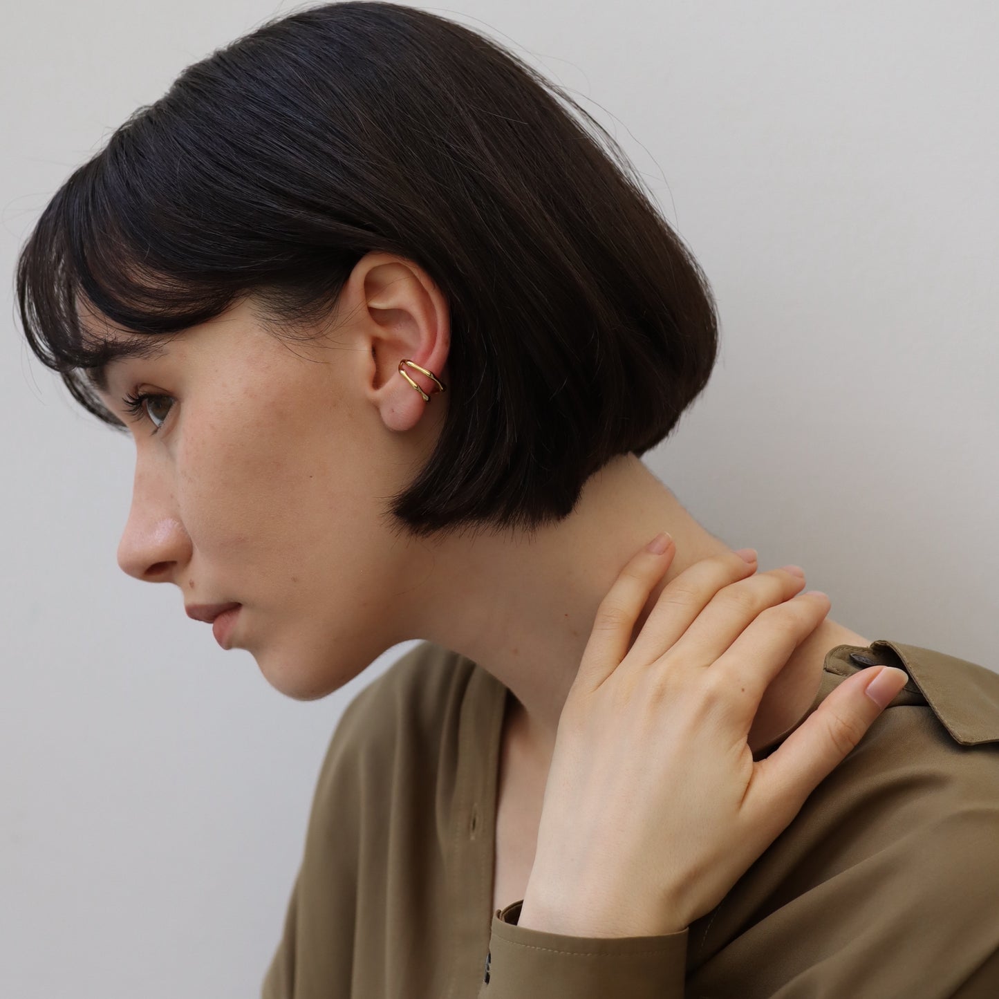 C022 silver925 bone earcuff ring