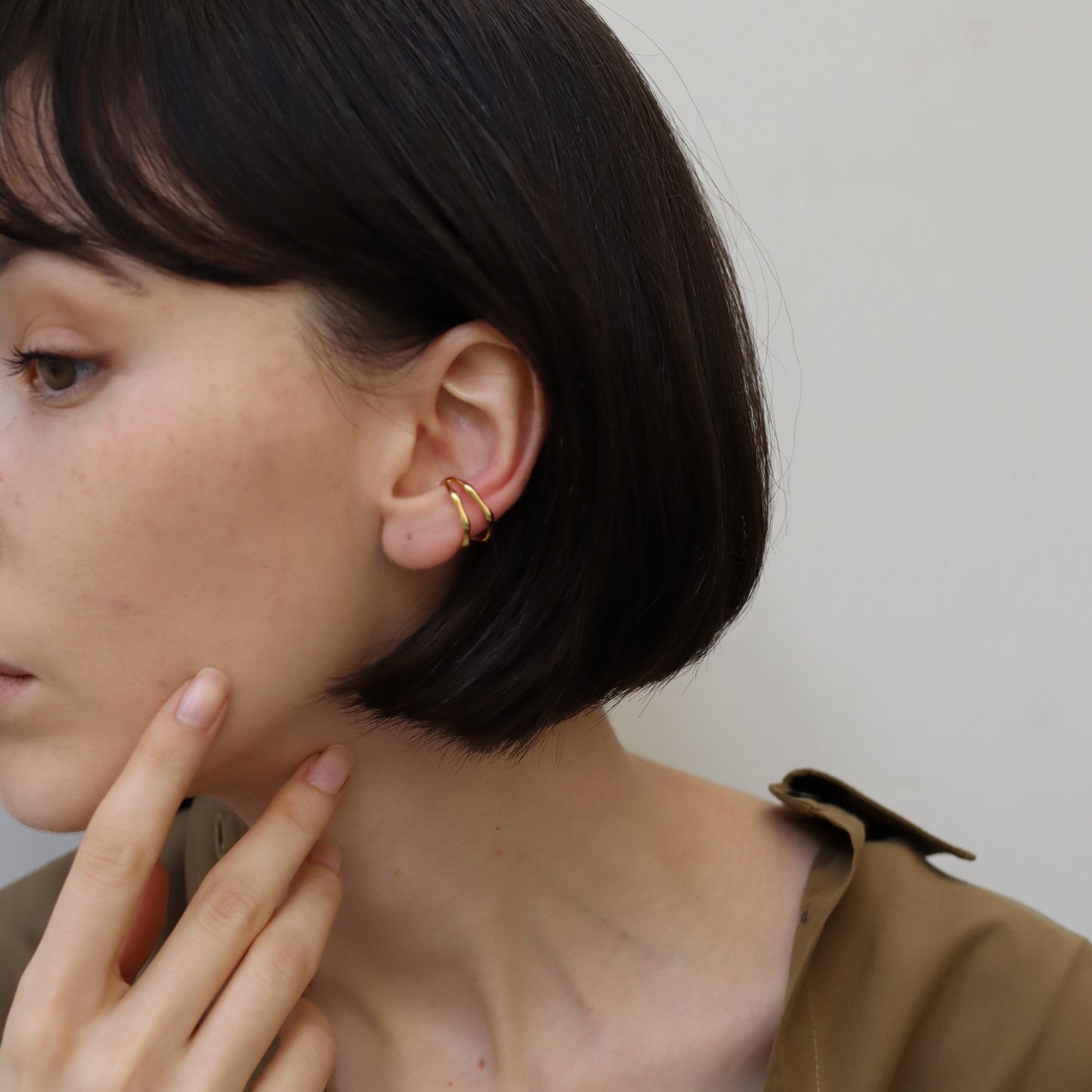 C022 silver925 bone earcuff ring