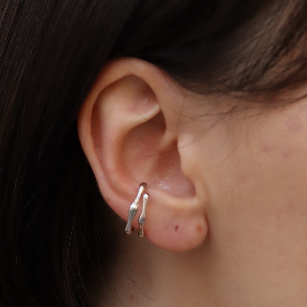 C022 silver925 bone earcuff ring