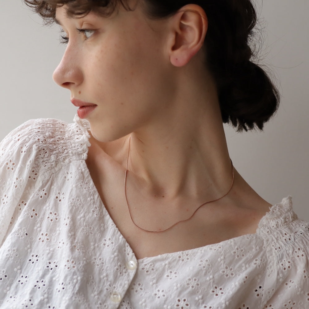 N163 stainless slim necklace