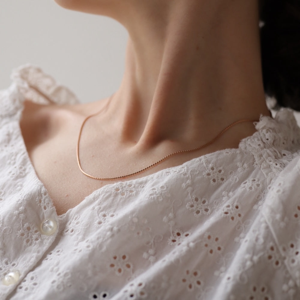 N163 stainless slim necklace