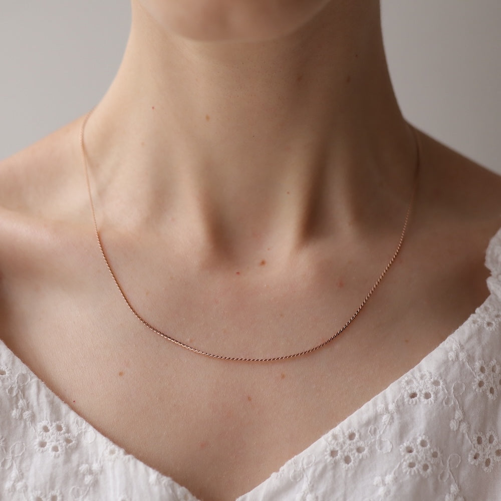 N163 stainless slim necklace
