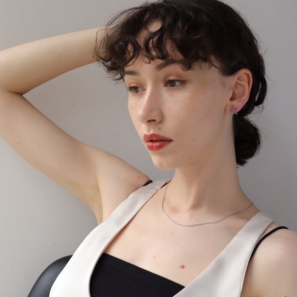 N163 stainless slim necklace
