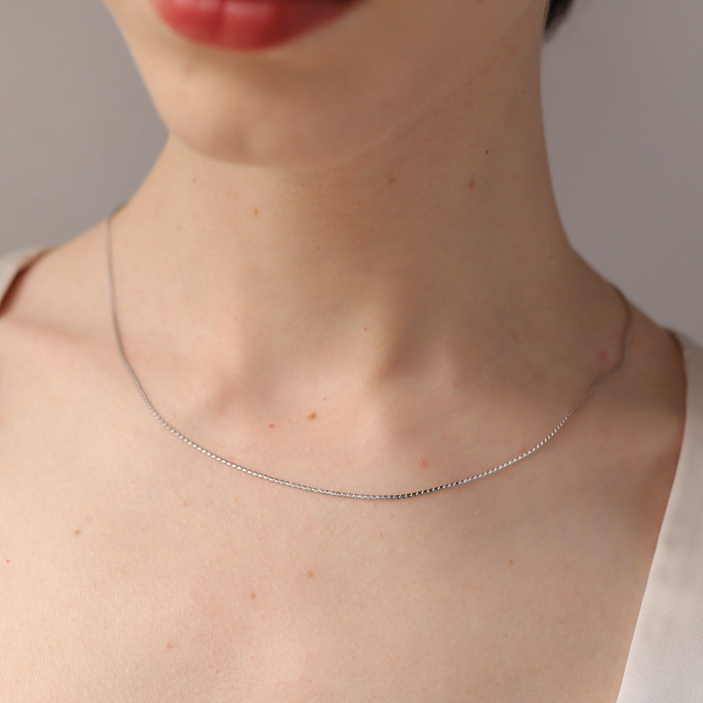 N163 stainless slim necklace