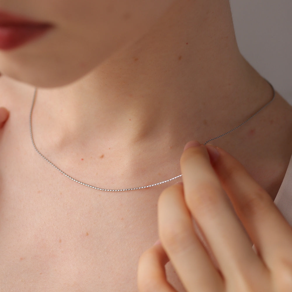 N163 stainless slim necklace
