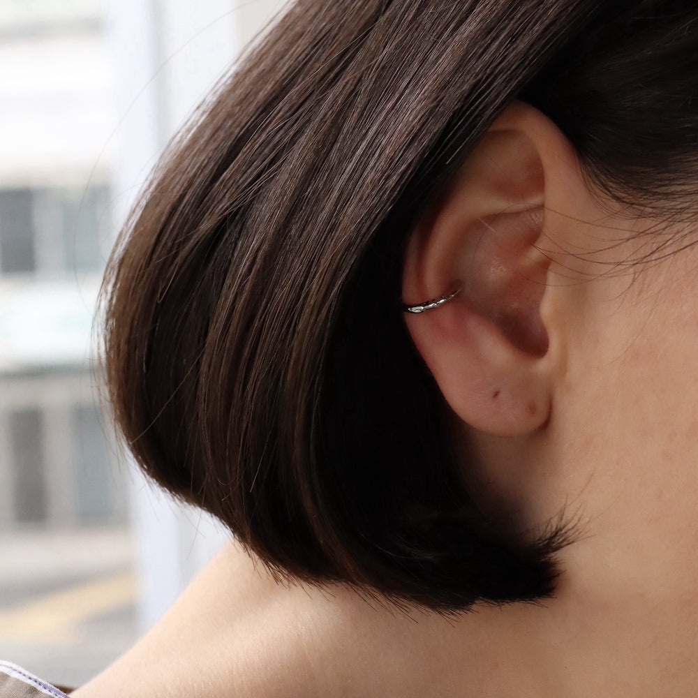 C121 silver925 horseshoe earcuff