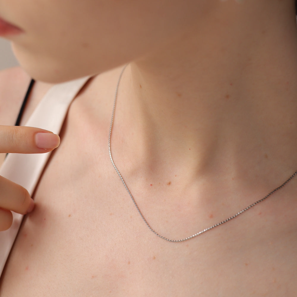 N163 stainless slim necklace