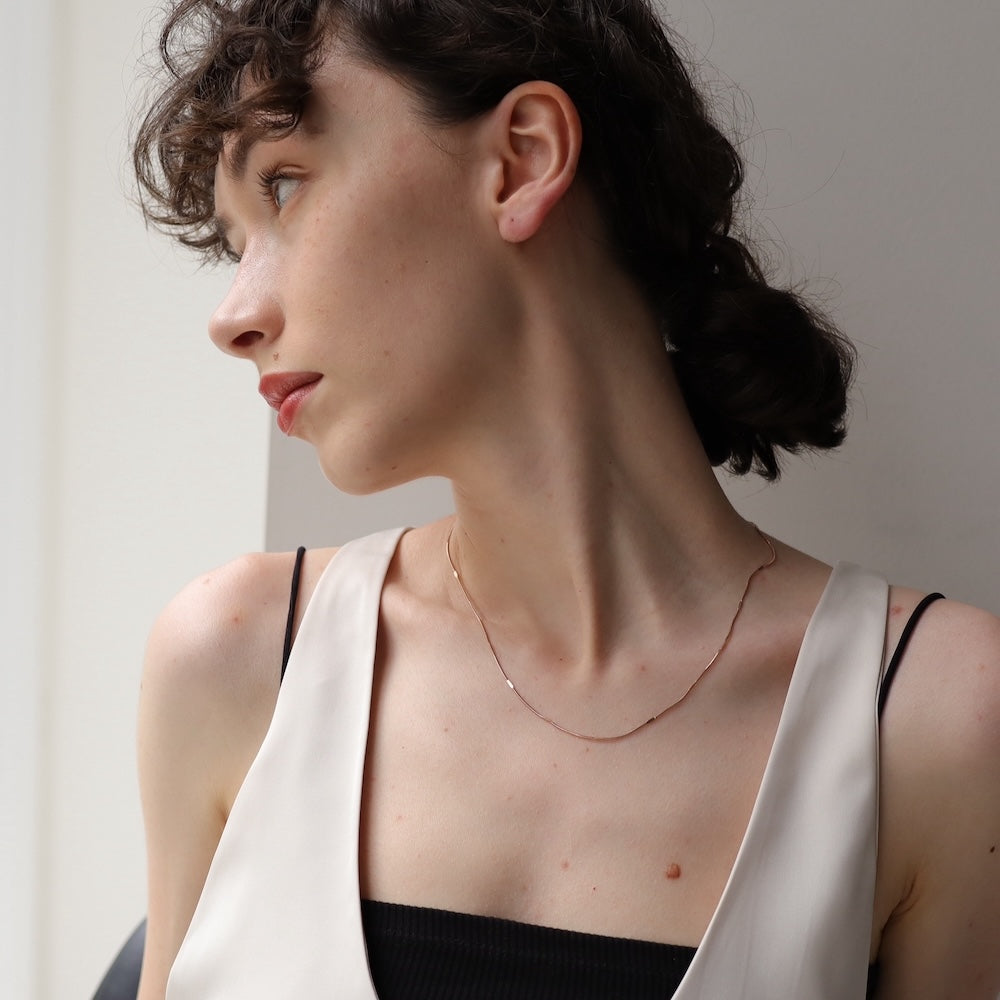 N135 stainless press snake chain necklace
