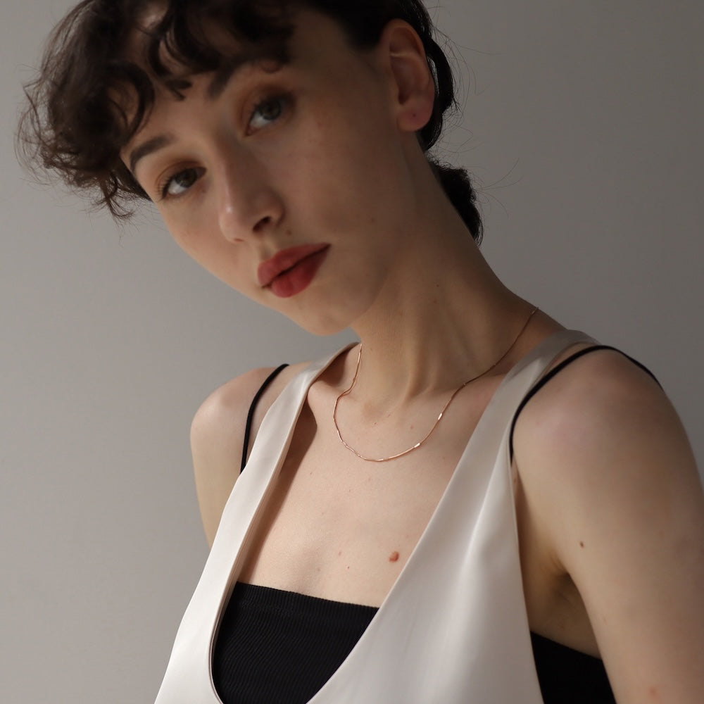 N135 stainless press snake chain necklace