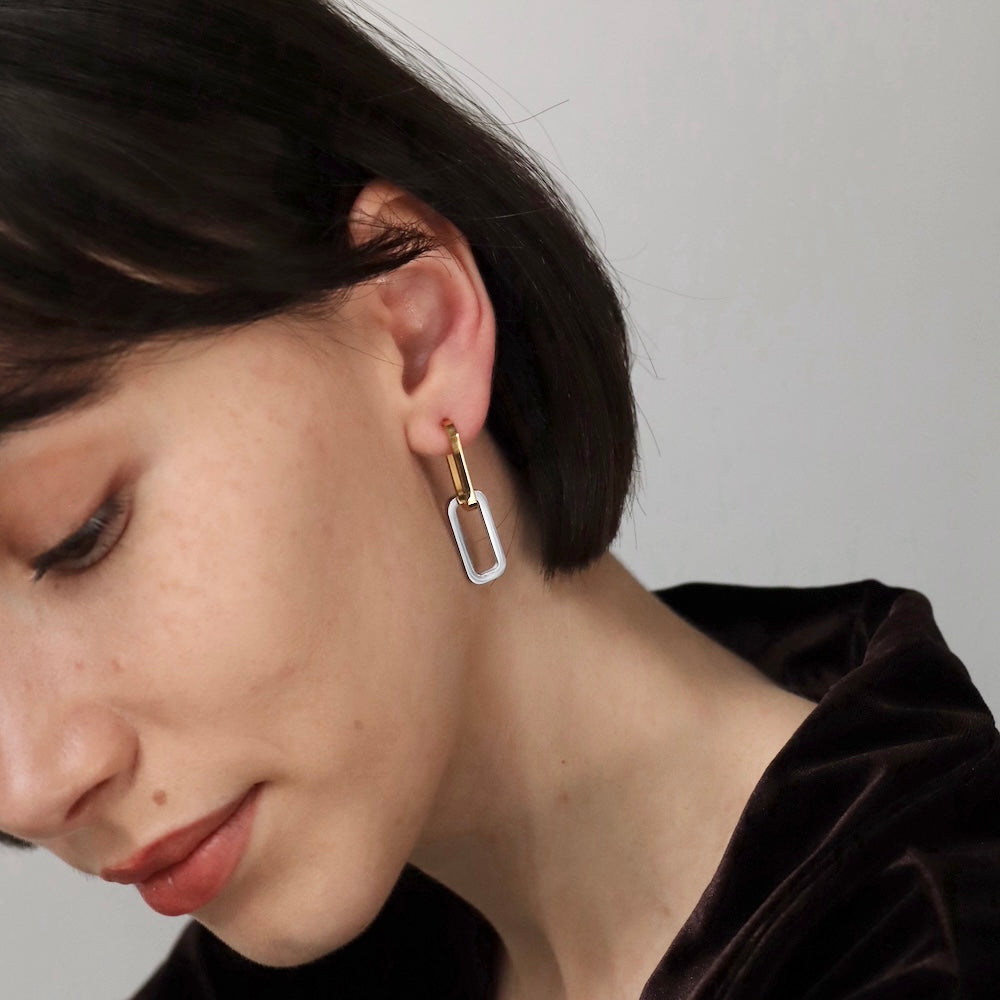 P296 stainless 2way bicolor chain pierce