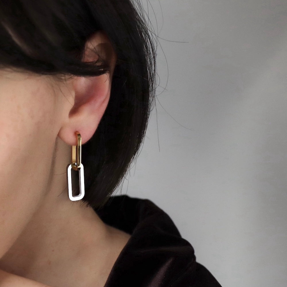 P296 stainless 2way bicolor chain pierce