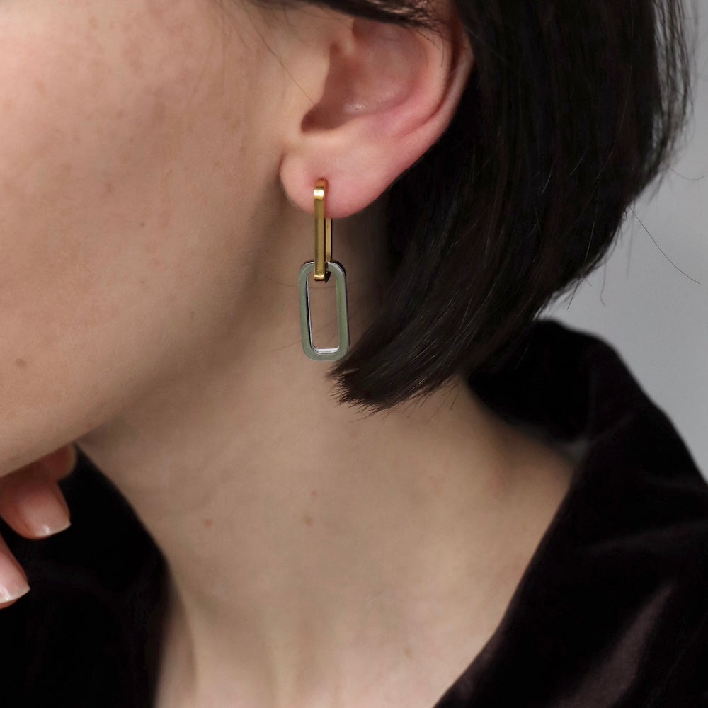 P296 stainless 2way bicolor chain pierce