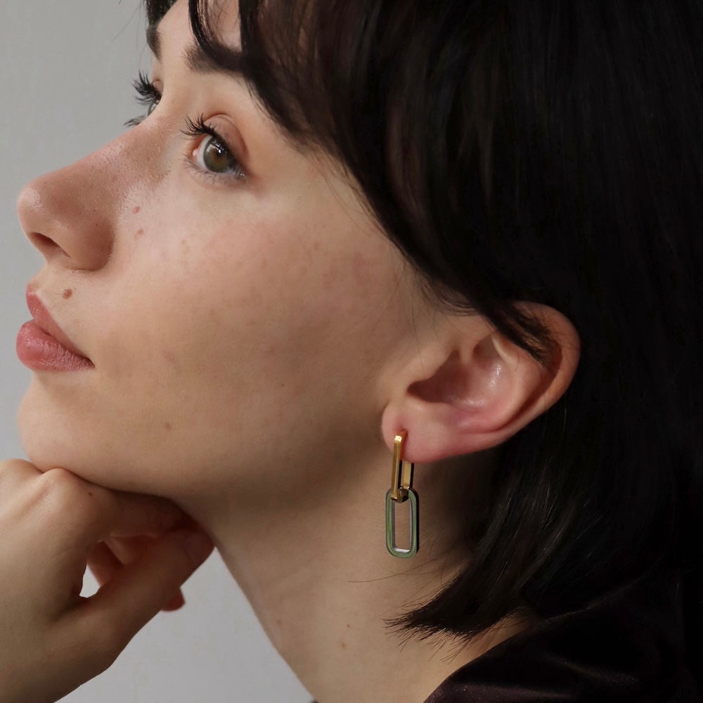 P296 stainless 2way bicolor chain pierce