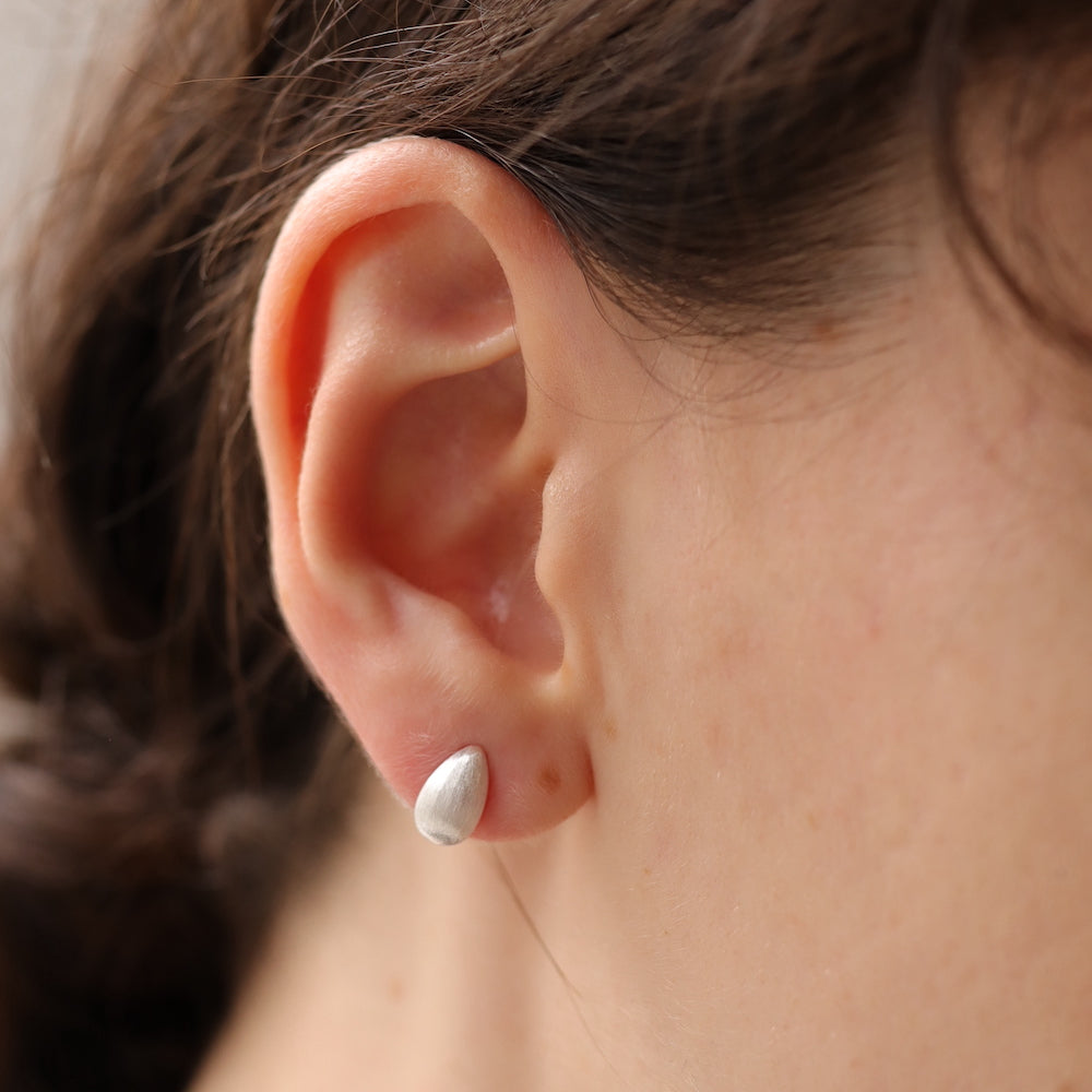 P285 silver925 matte silver drop minimum pierce