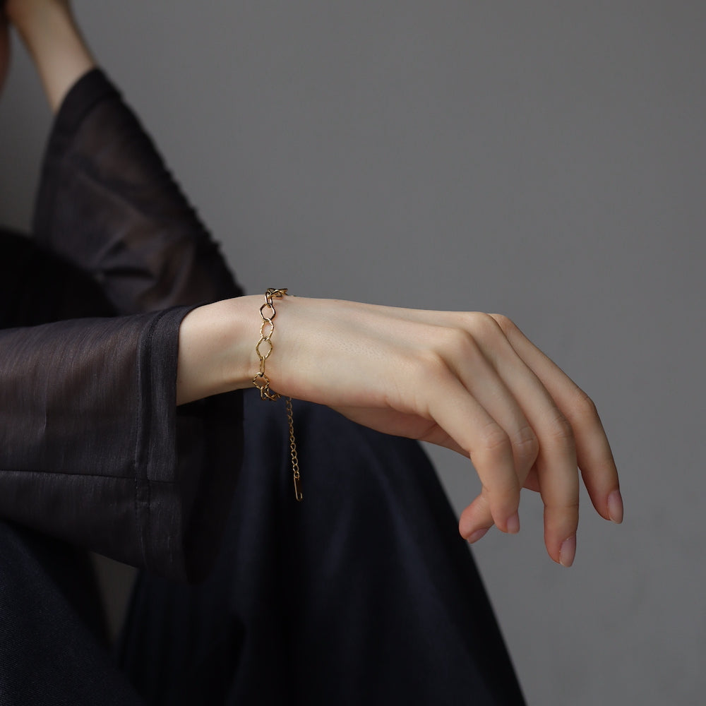 N005 stainless cut HISHI chain bracelet