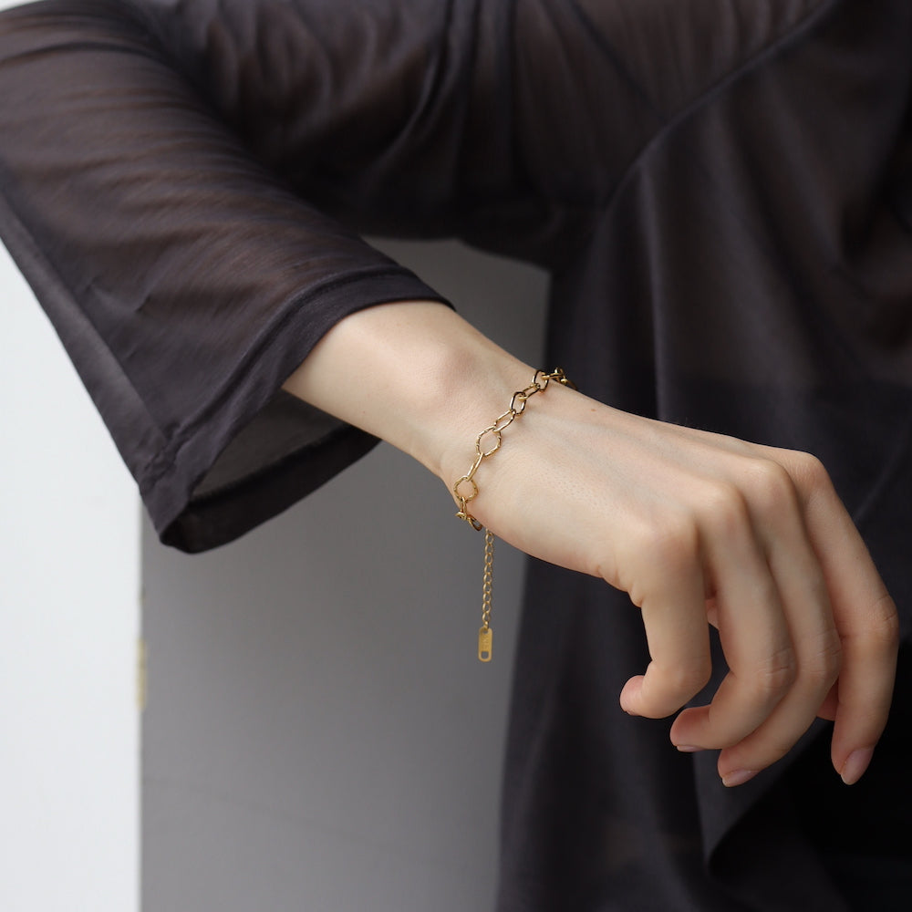 N005 stainless cut HISHI chain bracelet