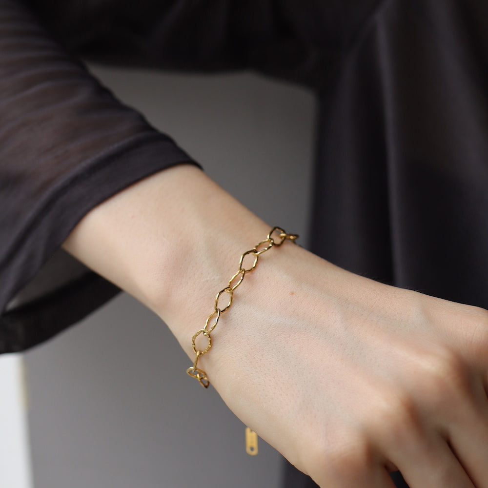 N005 stainless cut HISHI chain bracelet