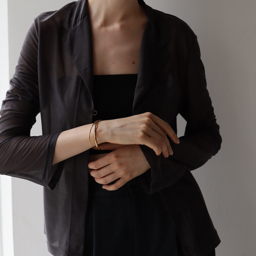 N141 stainless cross bangle
