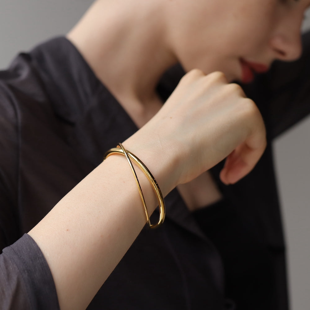 N141 stainless cross bangle