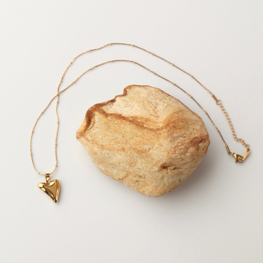 N094 stainless heart motif necklace